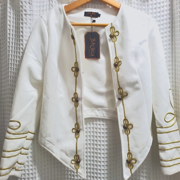 White and gold ✨️ Taylor Swift Tortured Poet's Department Jacket - Picture 1 of 1